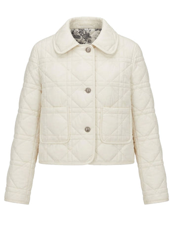 Ivory Quilted Cropped Jacket - view 1