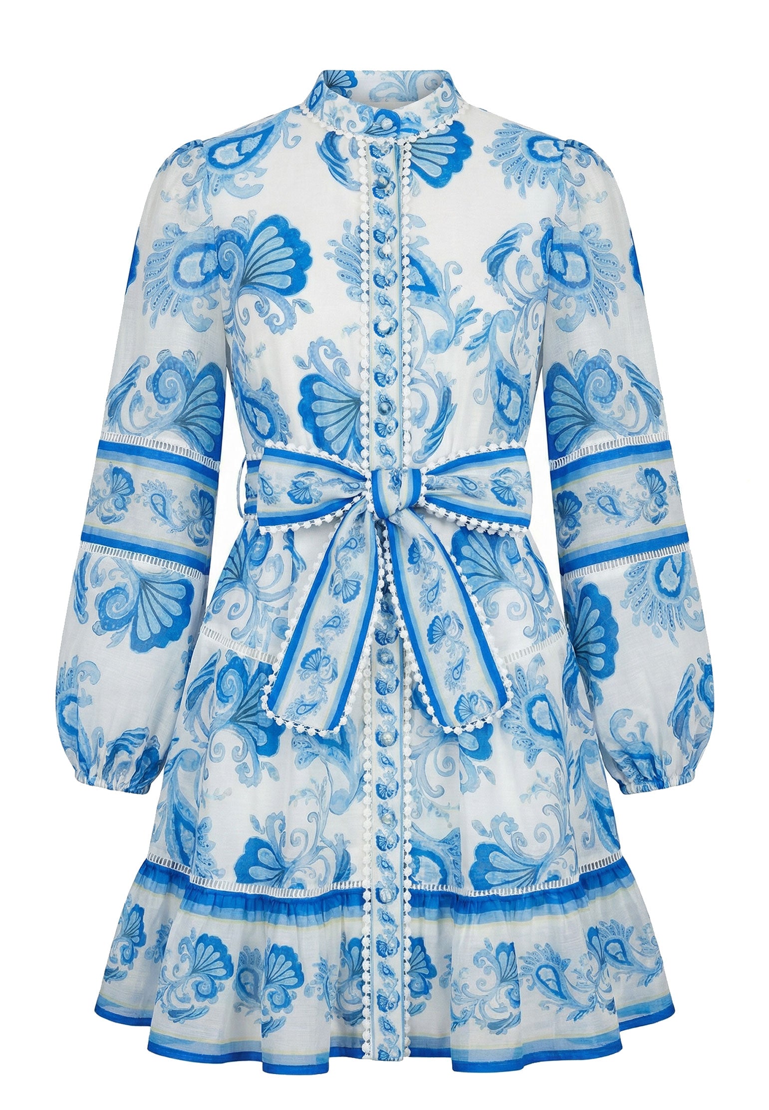 Teal and Blue Sfilato dress