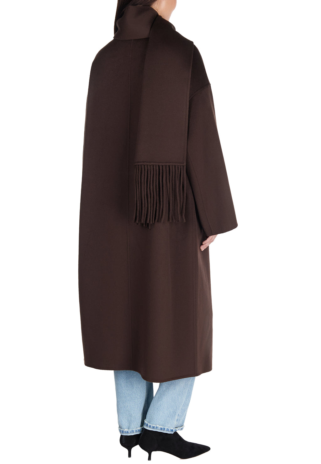 Burgundy Sfilato coat - view 2