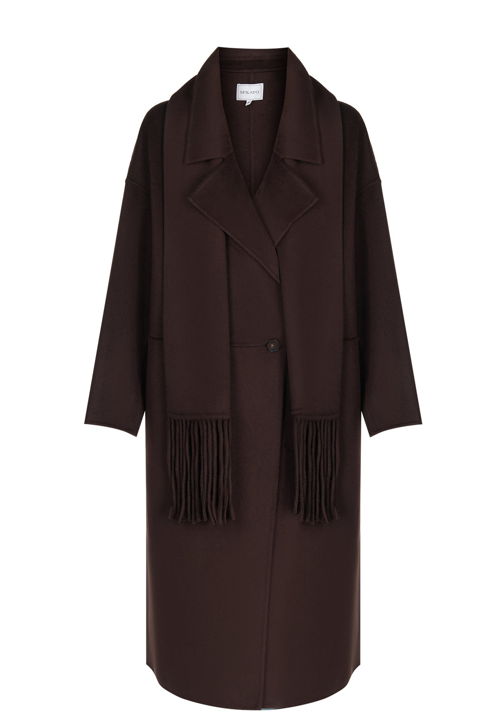 Burgundy Sfilato coat - view 1