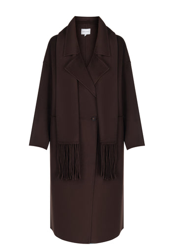Burgundy Sfilato coat - view 1