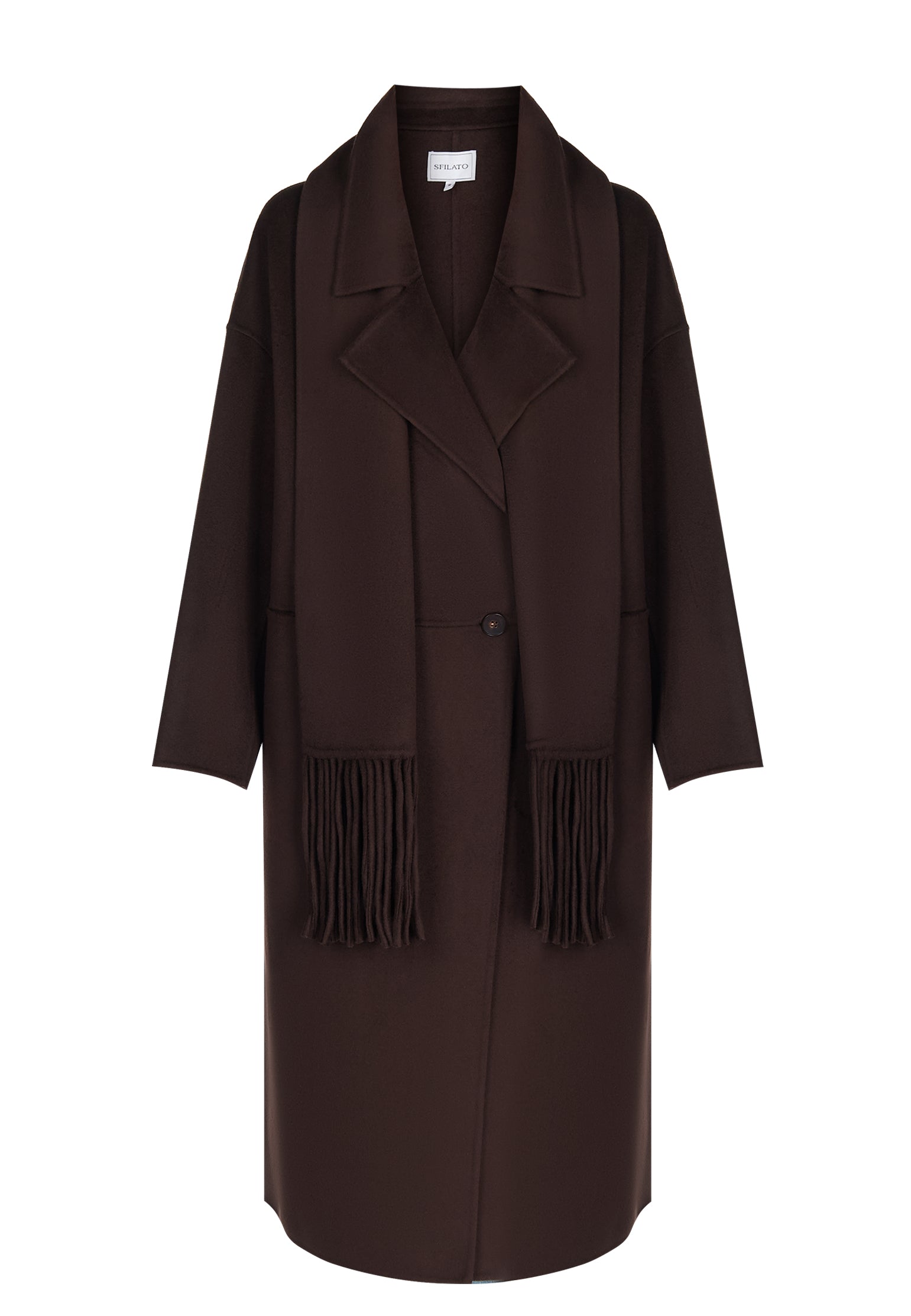Burgundy Sfilato coat - view 1