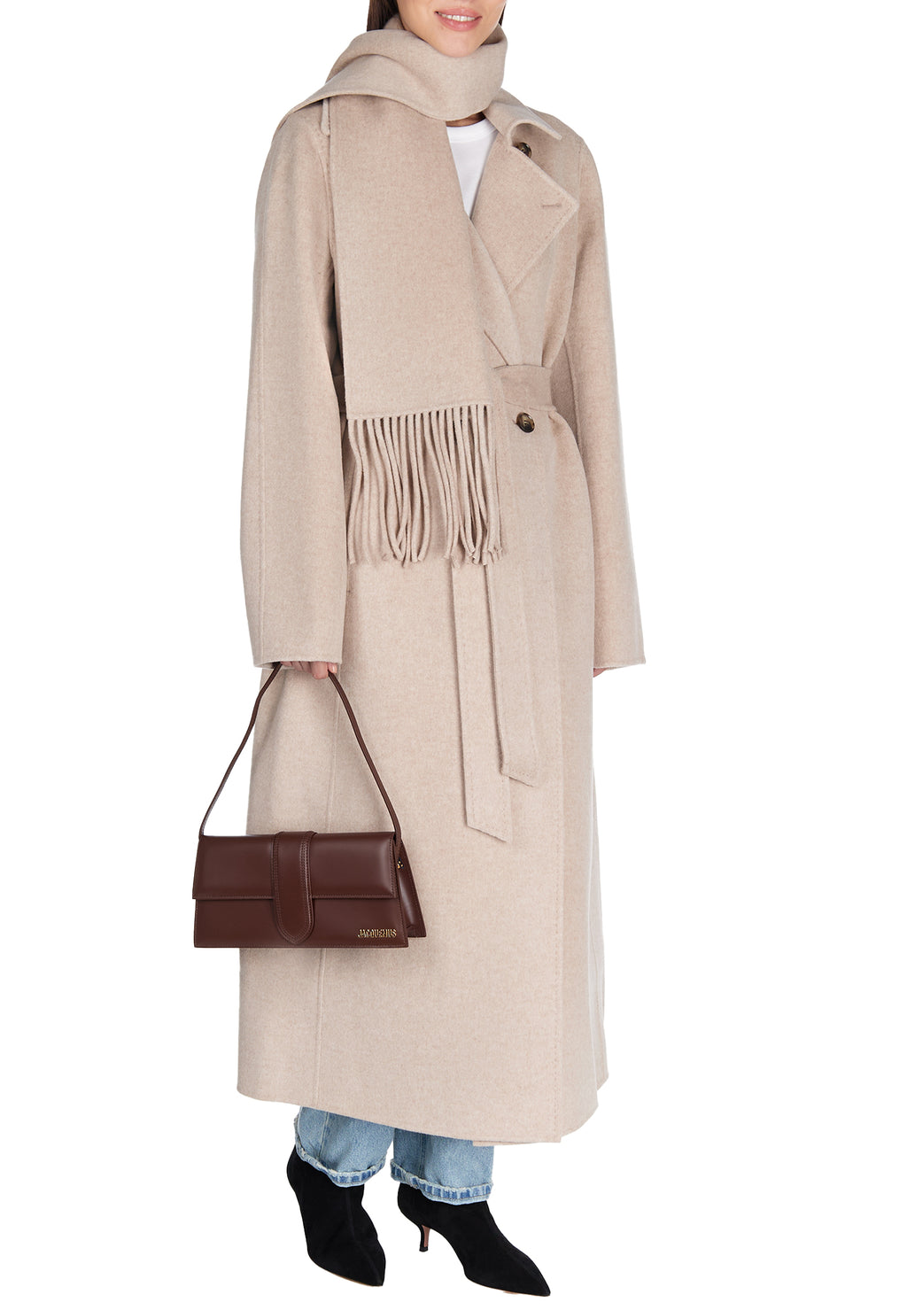 Beige Sfilato coat - view 2