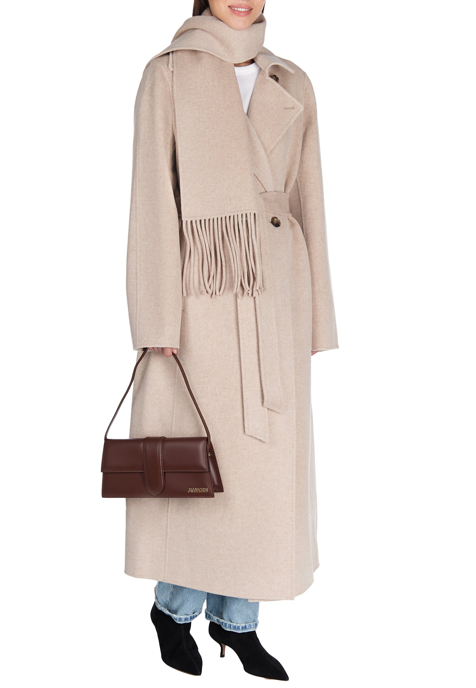 Beige Sfilato coat - view 2