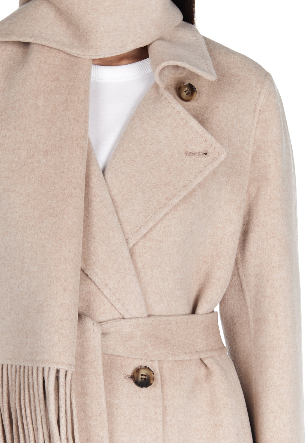 Beige Sfilato coat - view 4
