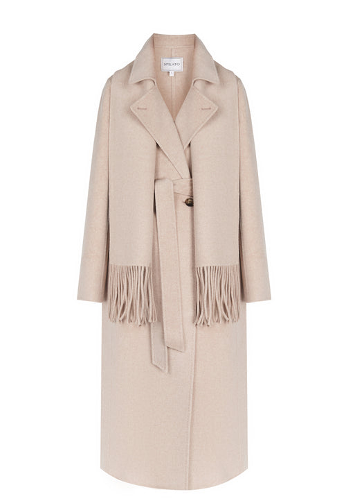 Beige Sfilato coat - view 1