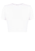 White Cropped Crewneck T-Shirt - view 1