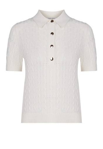 Gray Sfilato polo - view 1