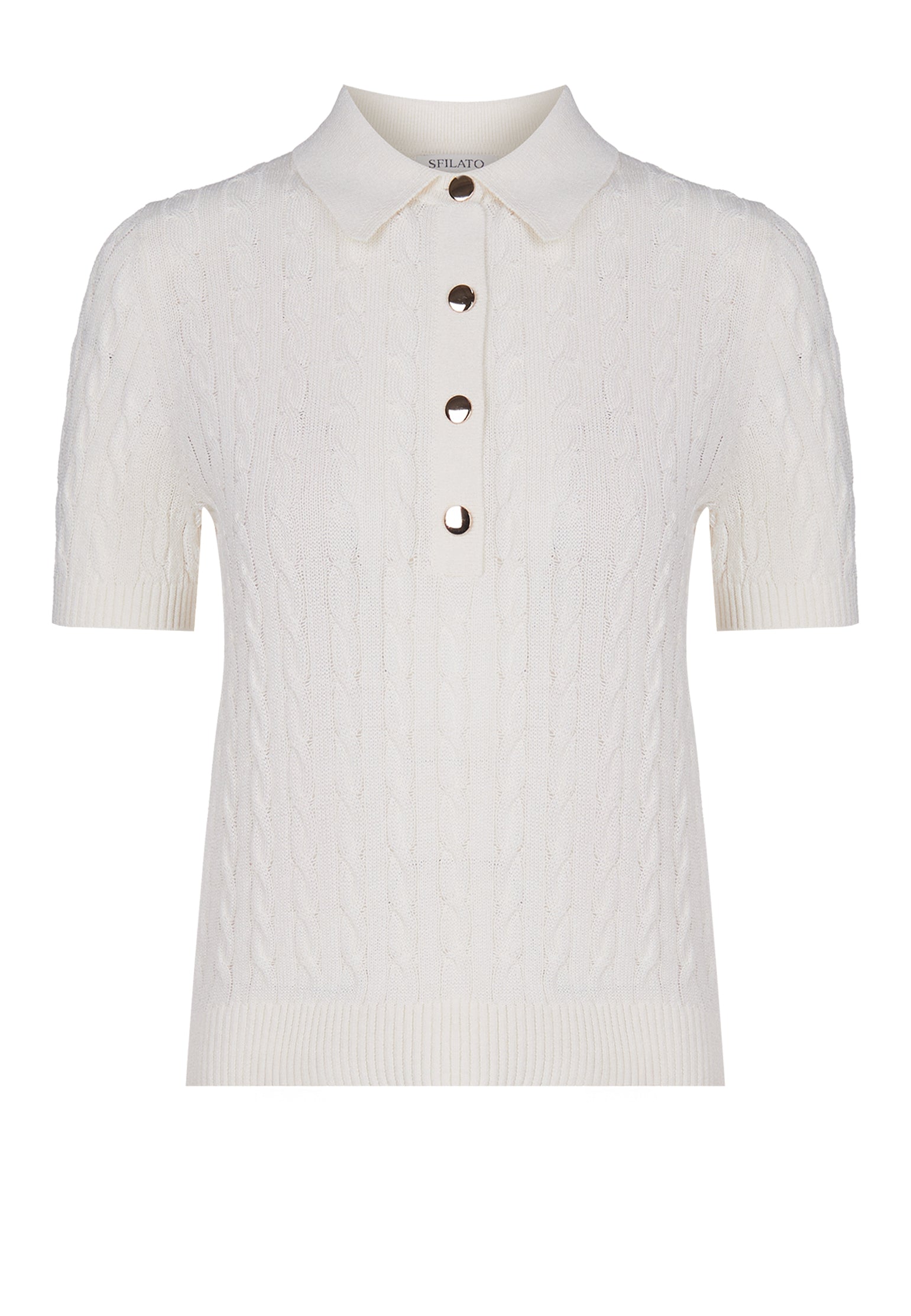 Gray Sfilato polo - view 1