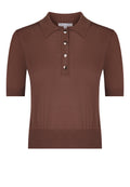 Brown Sfilato polo - view 1