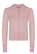 Pink Collared Button Knit Cardigan - view 1