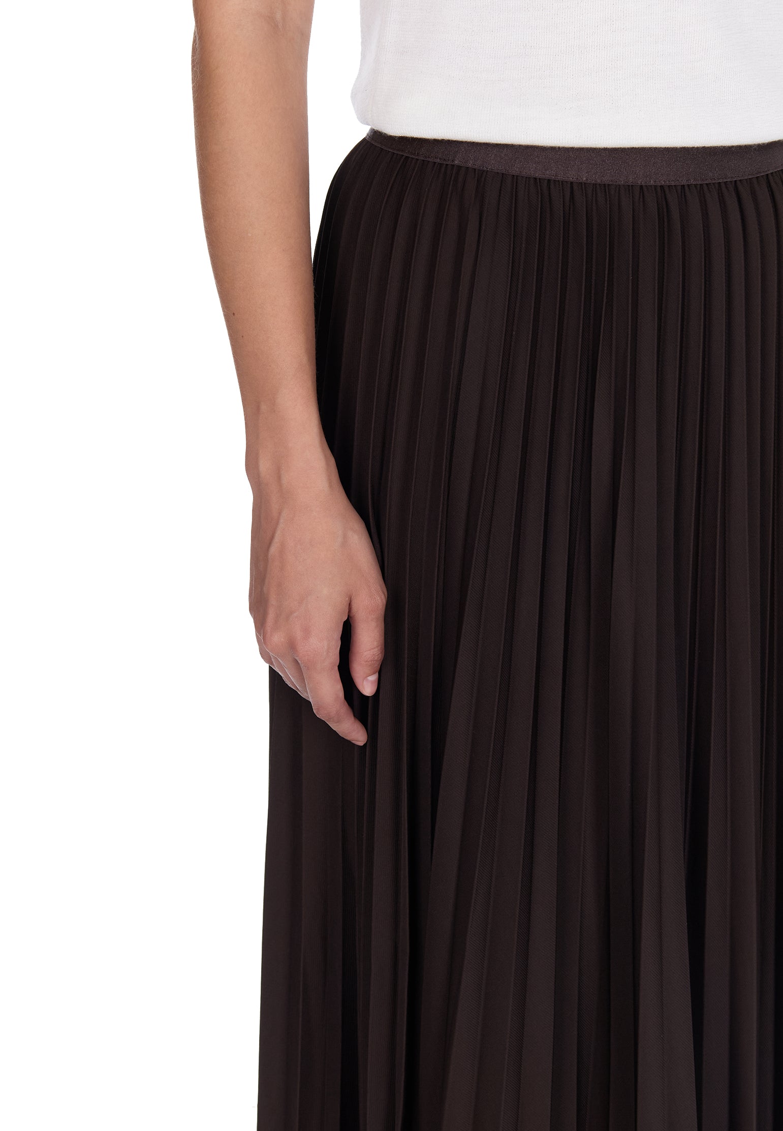 Uggiano Pleated Skirt — Brown