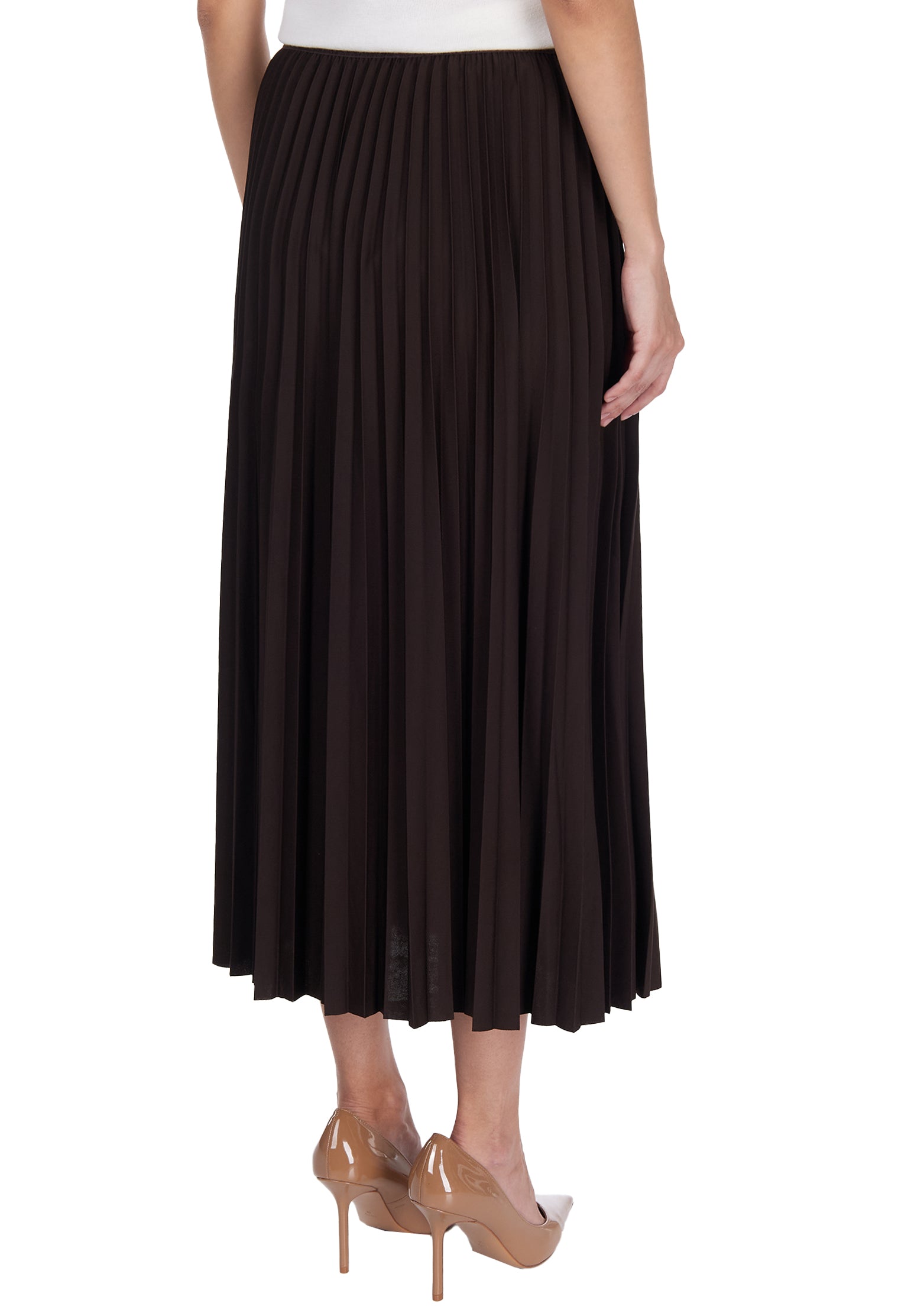 Uggiano Pleated Skirt — Brown