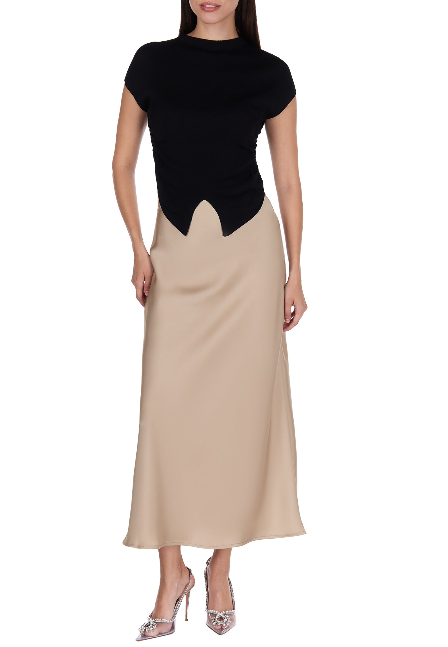 Black Sfilato short sleeve top - view 2