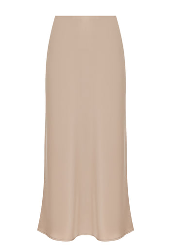 Blush Satin Bias Midi Skirt - view 1