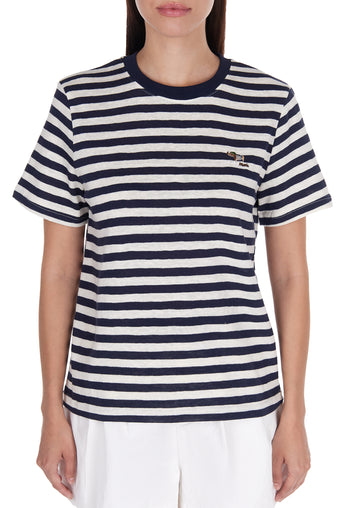 Navy Stripe Crewneck T-Shirt - view 5