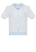 Sky Short-Sleeve Button Knit Cardigan - view 1