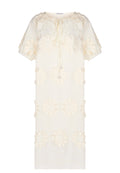 Ivory Floral Applique Column Dress - view 1