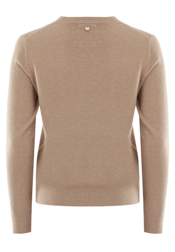 Camel Smooth Crewneck Knit Pullover - view 3