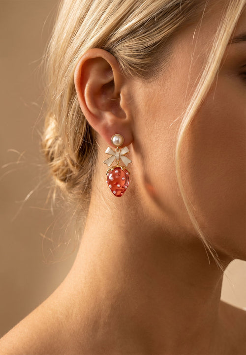 Alfedena Earrings — Red