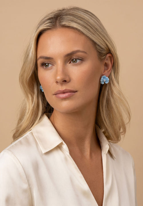 Alpette Earrings — Light Blue