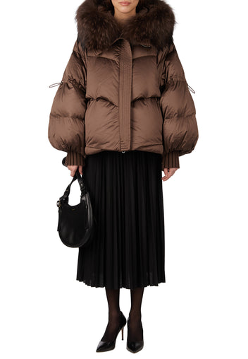 Ocre Down Jacket — Brown