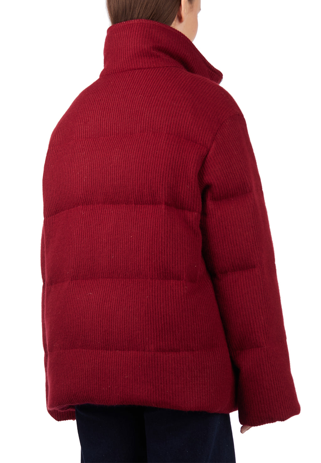 Burgundy Sfilato puffer jacket - view 2