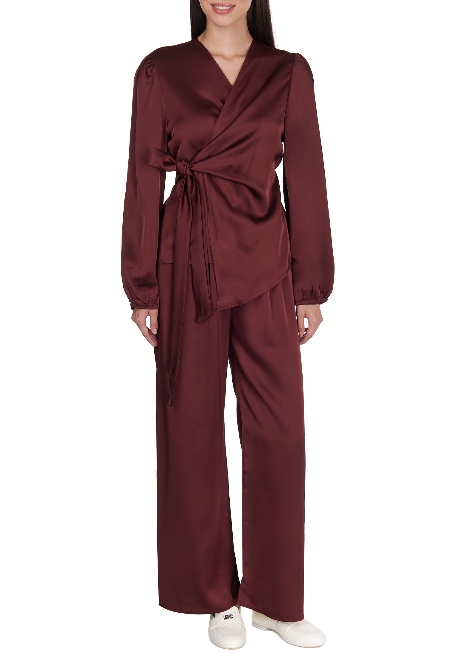 Burgundy Sfilato suit - view 3