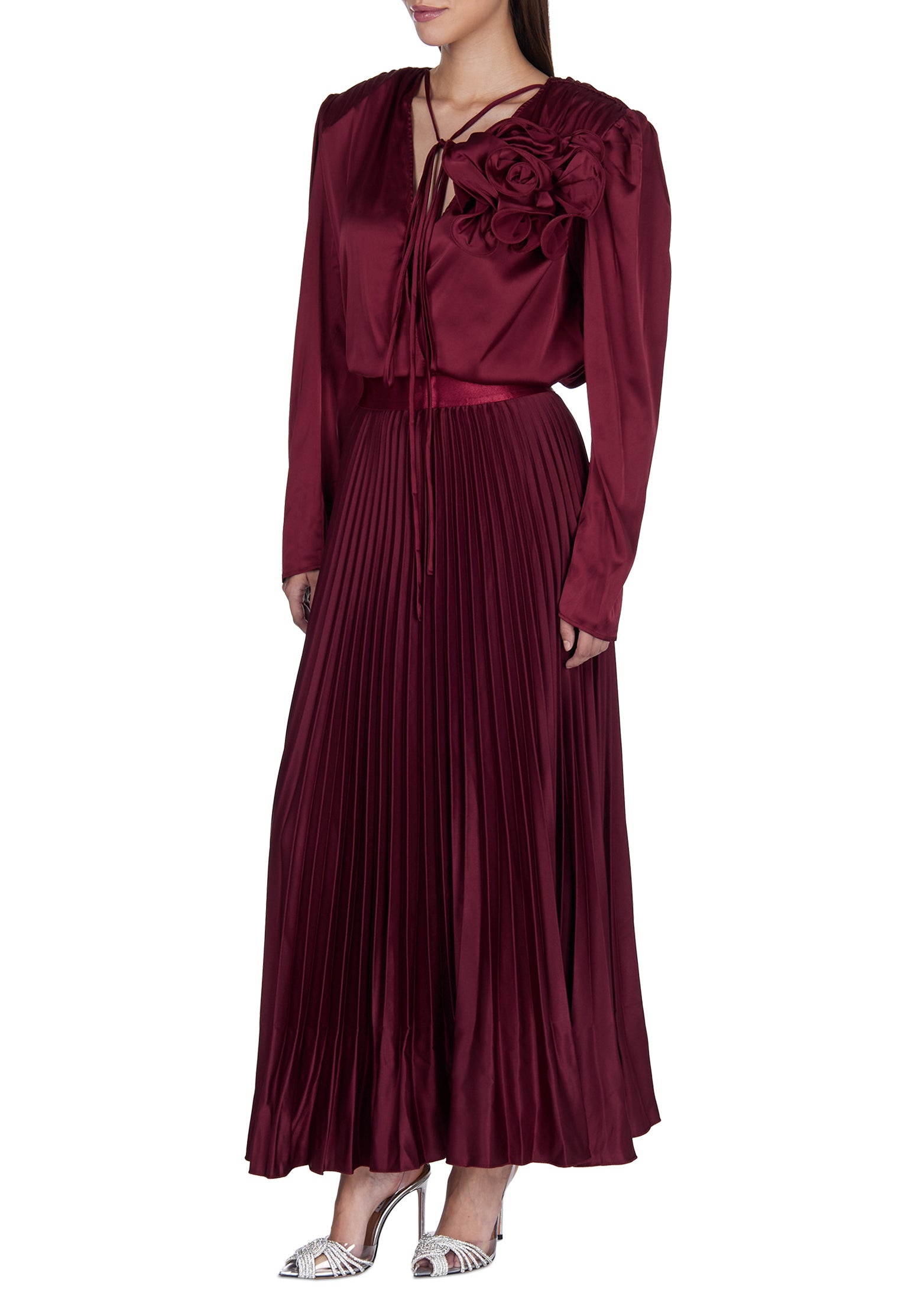 Burgundy Sfilato suit - view 4