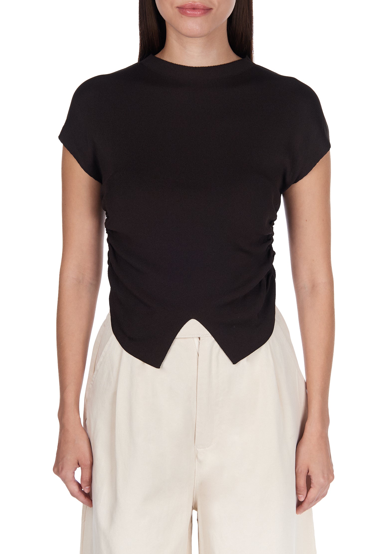 Black Sfilato short sleeve top - view 4