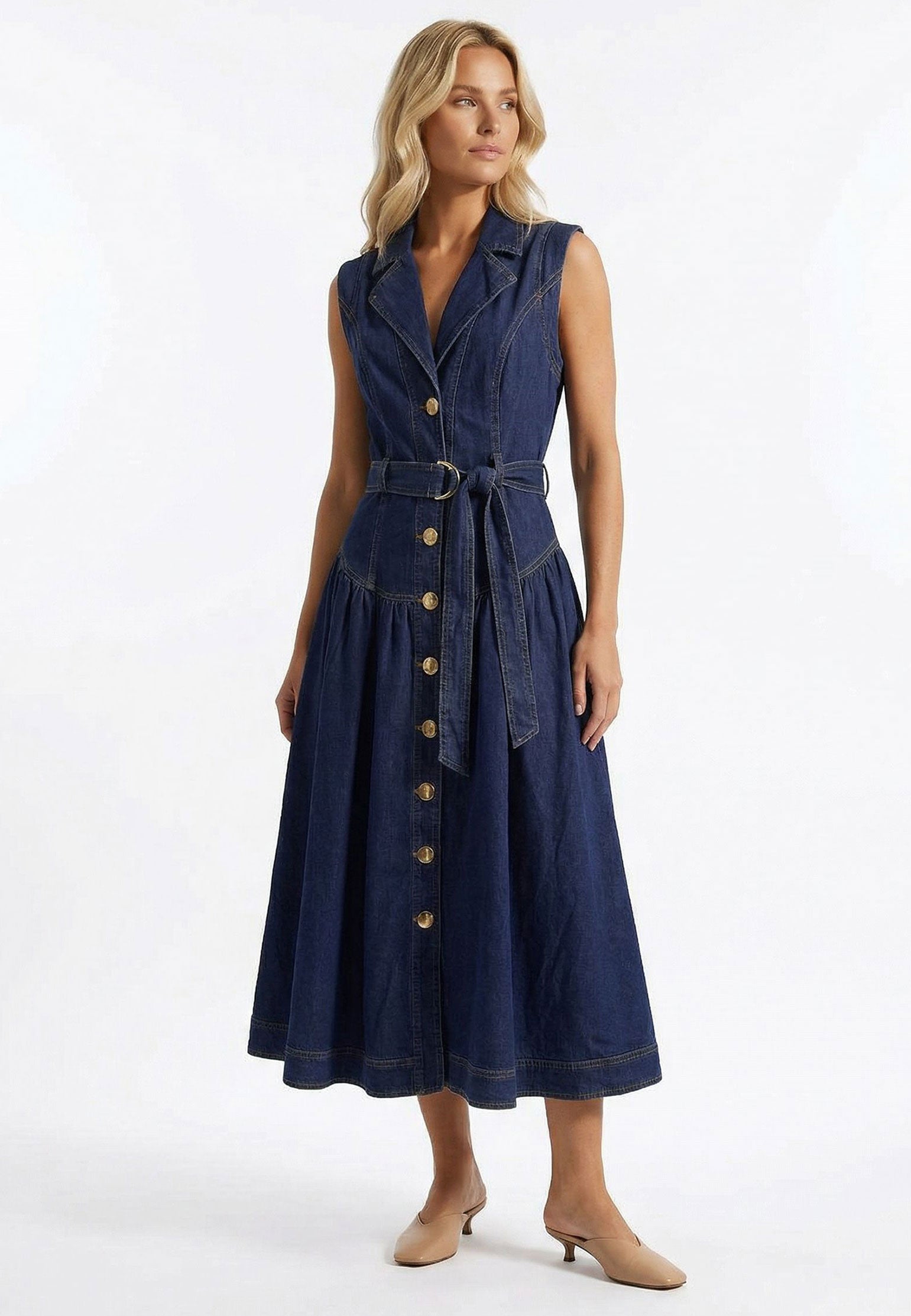 Navy Sfilato dress - view 2