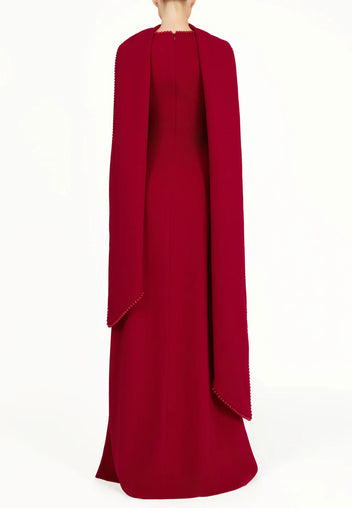 Ruby High-Neck Cape Midi Dress - view 2