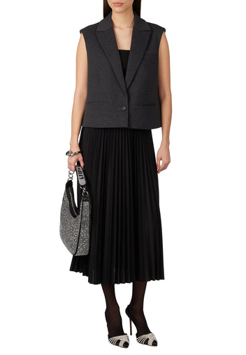 Black Sfilato pleated skirt - view 3