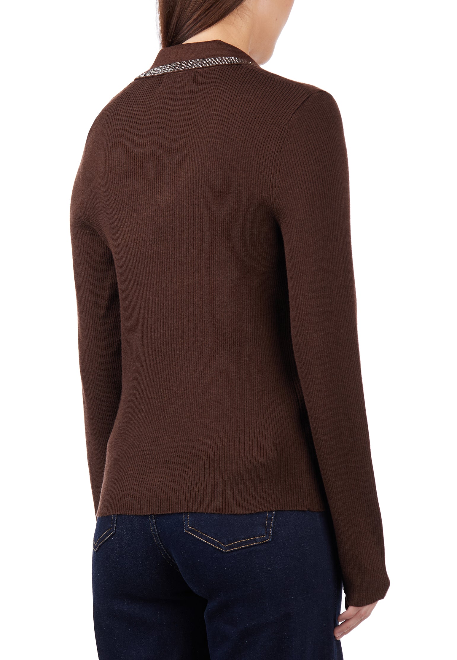 Brown Sfilato pullover - view 5
