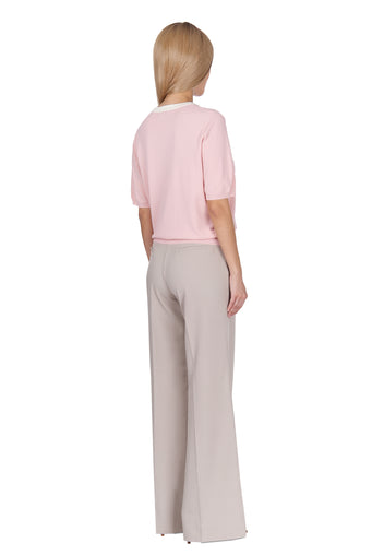 Pink Bow Short-Sleeve Knit Cardigan - view 4