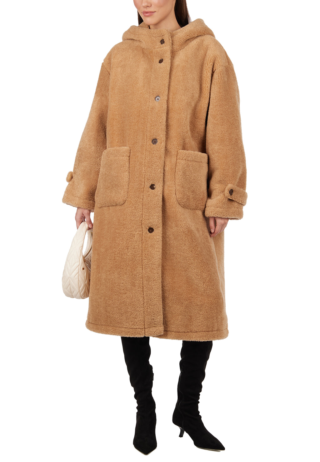 Brown Sfilato sheepskin coat - view 3