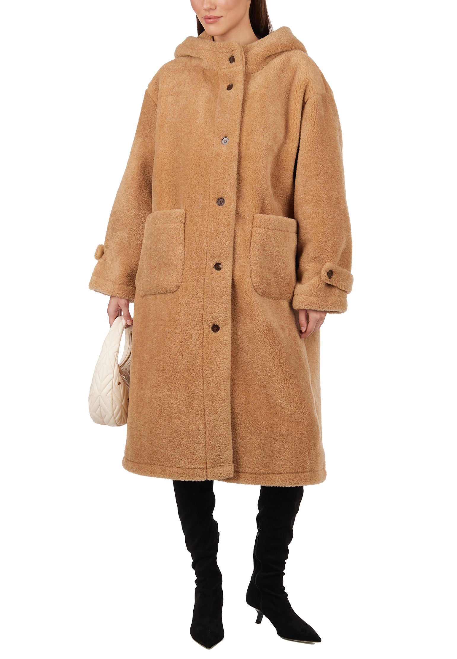 Brown Sfilato sheepskin coat - view 3