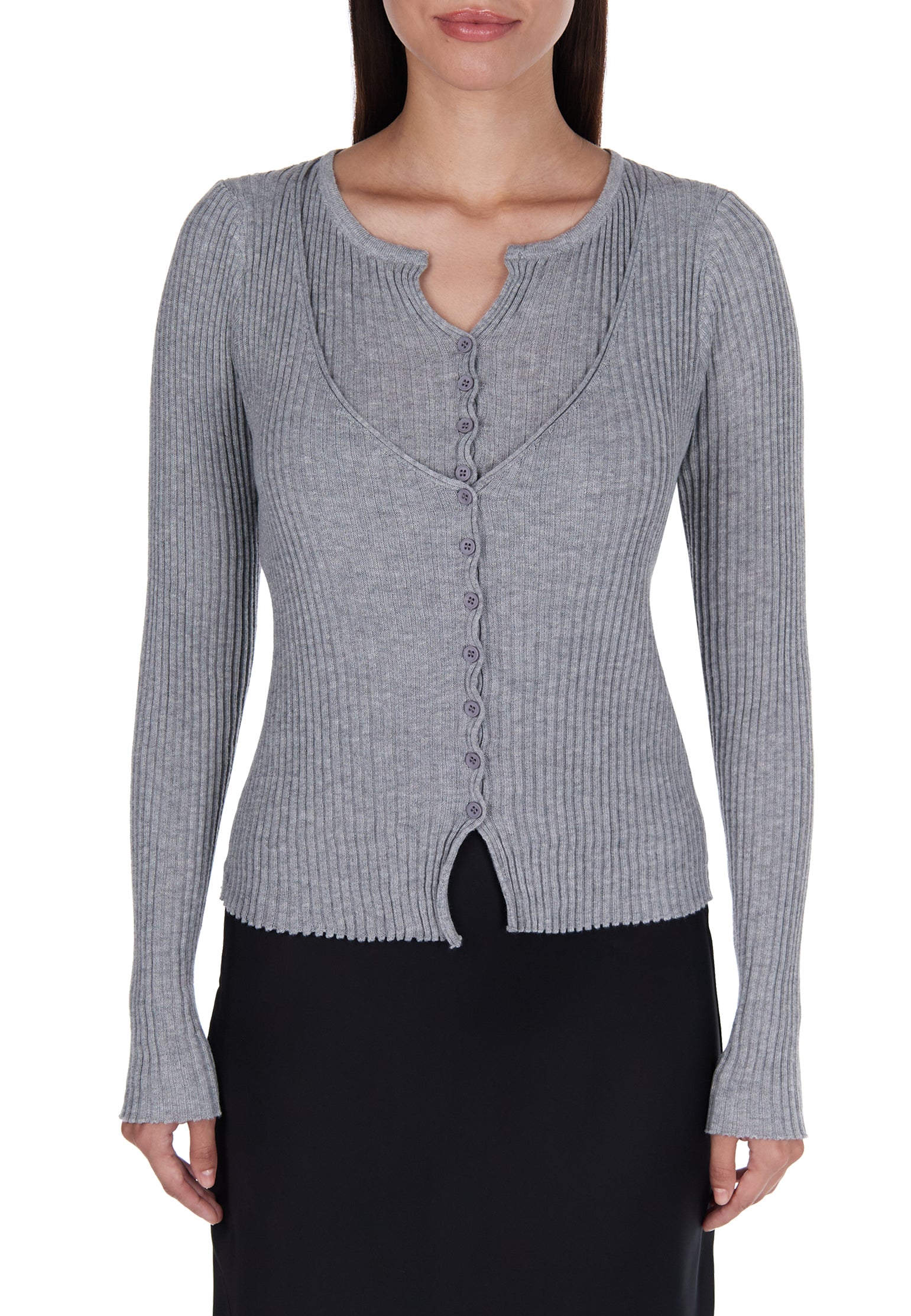 Gray Sfilato pullover - view 4
