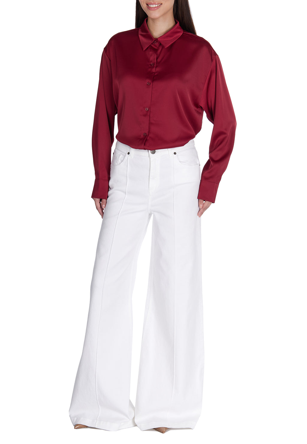 Burgundy Sfilato shirt - view 3