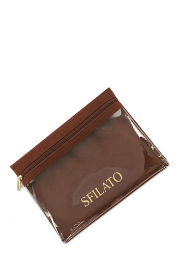 Aquara Cosmetic Bag — Brown