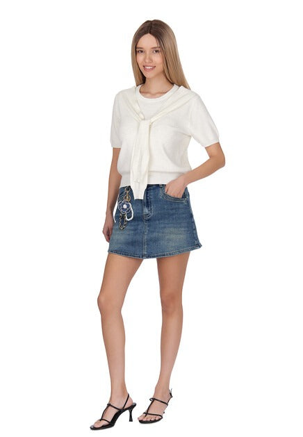 White Sfilato pullover - view 3