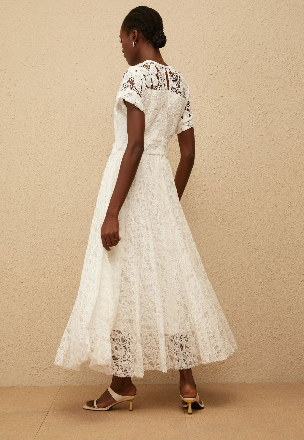 Gray and Beige Sfilato dress - view 2