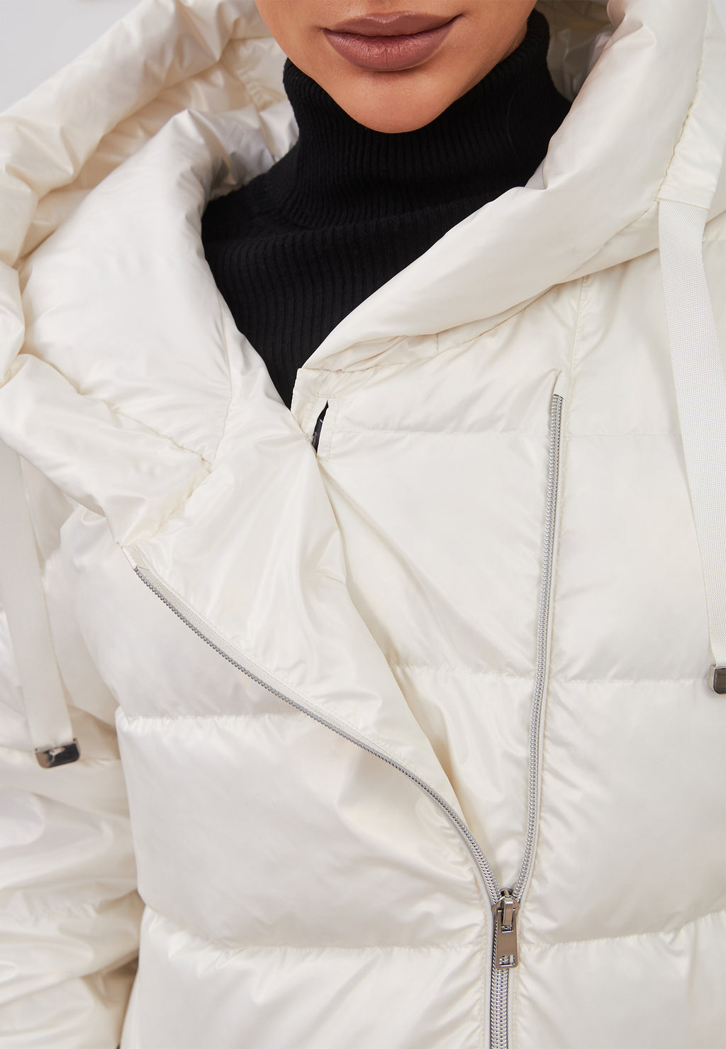 White and Gray Sfilato puffer jacket - view 5