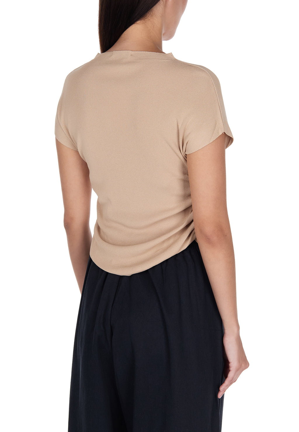 Beige Sfilato short sleeve top - view 5