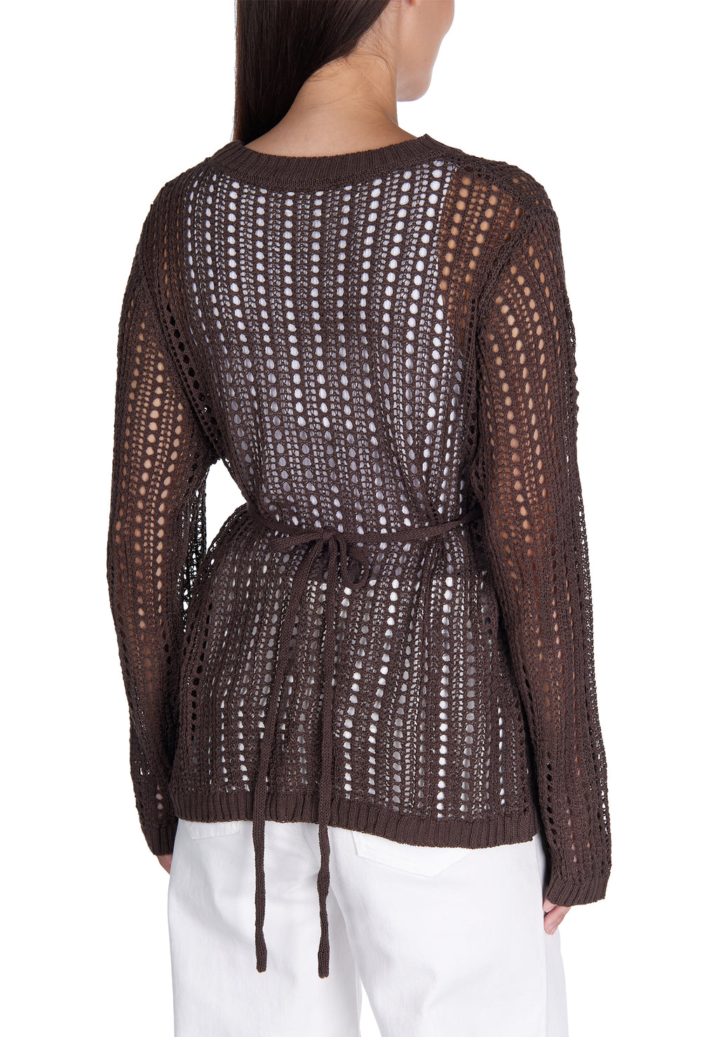 Burgundy Sfilato jumper - view 5