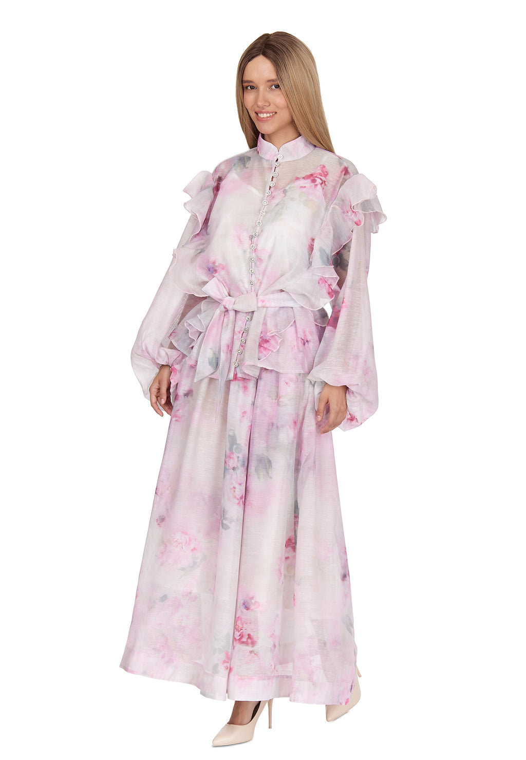 Gray Sfilato skirt suit - view 2