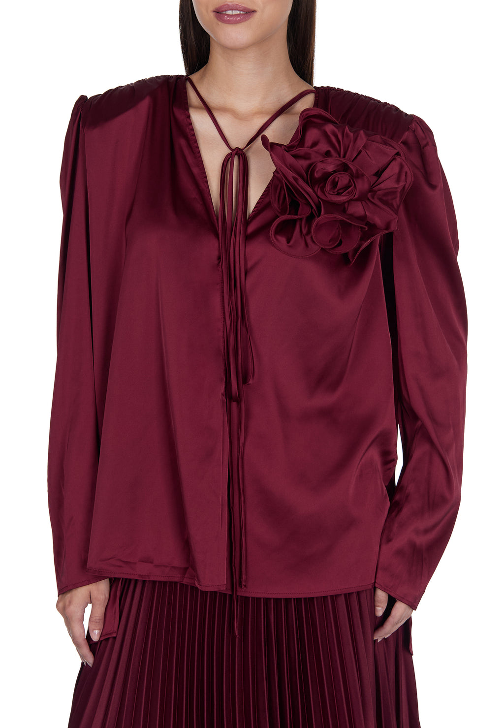 Burgundy Sfilato suit - view 5