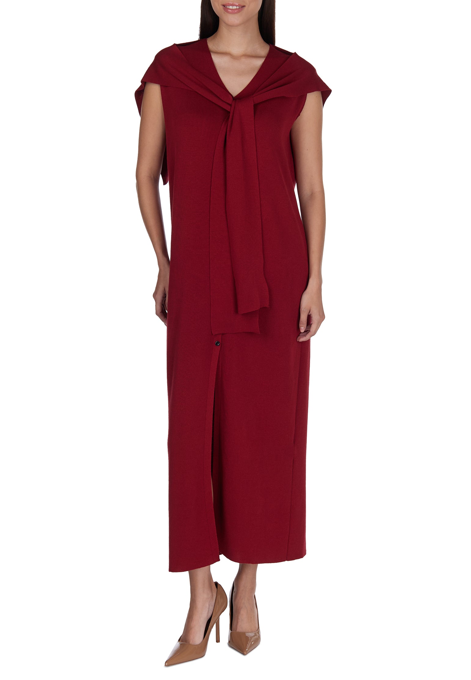 Black and Burgundy Sfilato dress - view 5