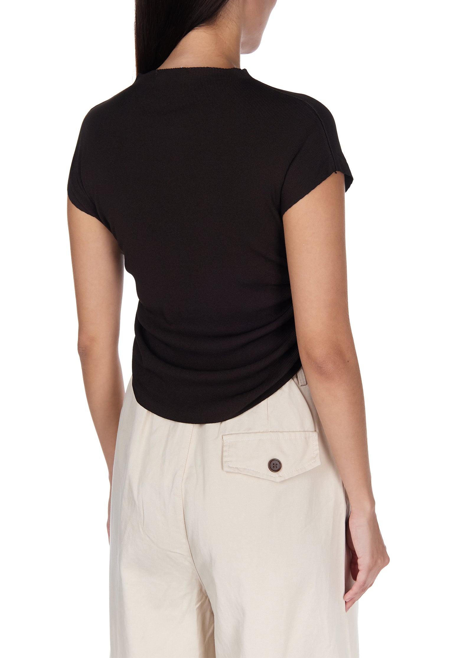Black Sfilato short sleeve top - view 5