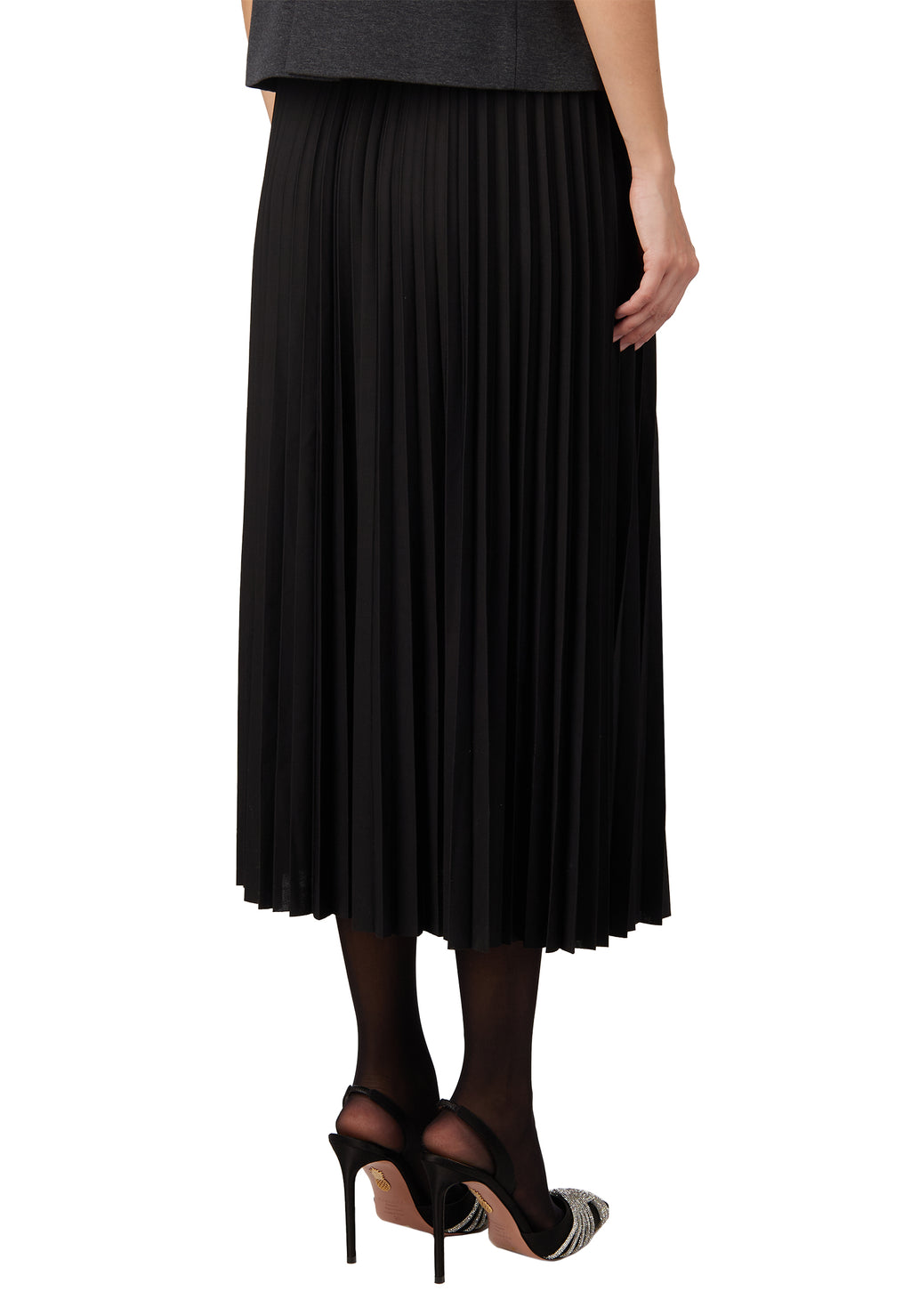 Black Sfilato pleated skirt - view 5